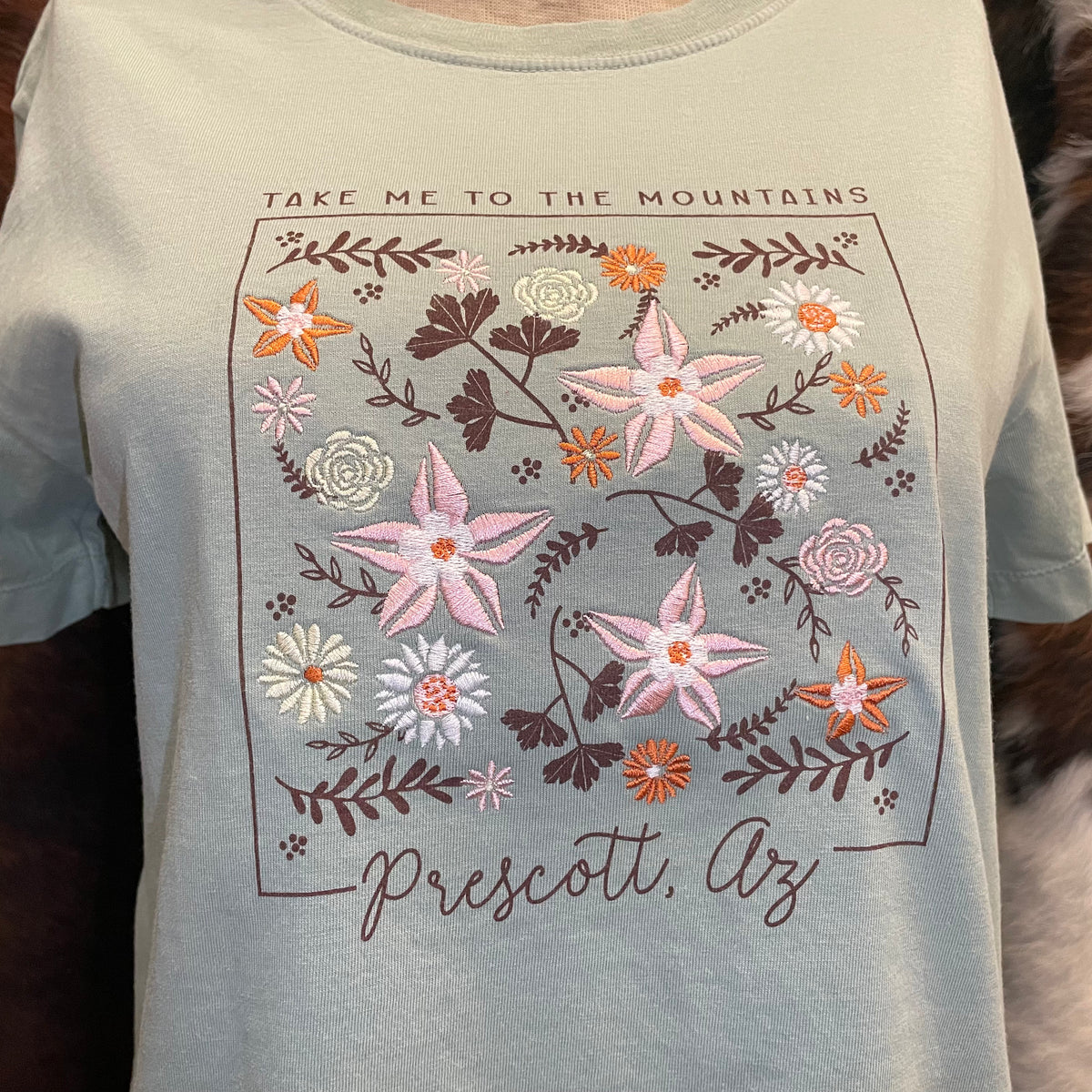 Embroidered Flower Prescott Women’s Shirt