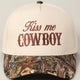 Kiss Me Cowboy Embroidery Cap