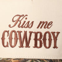Kiss Me Cowboy Embroidery Cap