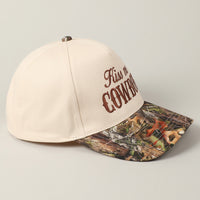 Kiss Me Cowboy Embroidery Cap