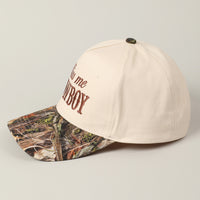 Kiss Me Cowboy Embroidery Cap