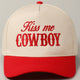 Kiss Me Cowboy Embroidery Cap