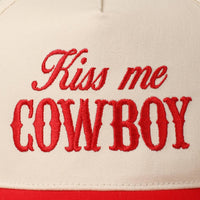 Kiss Me Cowboy Embroidery Cap