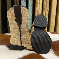 Infant ‘Bailey’ Shimmer Beige Tanner Mark Boots