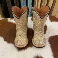 Infant ‘Bailey’ Shimmer Beige Tanner Mark Boots