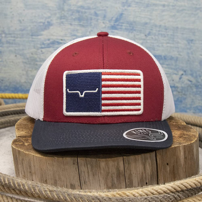 Kimes Burgundy American Trucker Hat