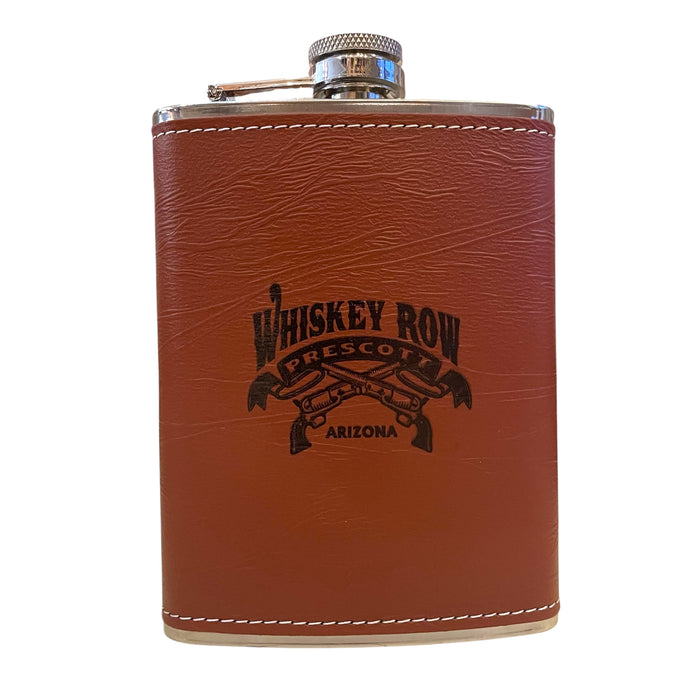 Leather Wrap ‘Whiskey Row’ 8 oz Flask