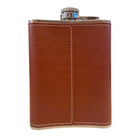 Leather Wrap ‘Whiskey Row’ 8 oz Flask