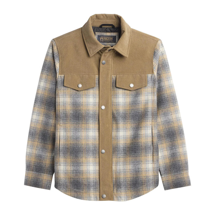 Timberline Shirt Jacket Grey Camel Plaid