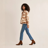 WOMEN'S HEATHER SNAP-FRONT FLEECE JACKET