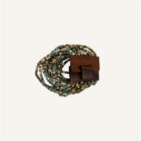 Adjustable Beaded Bracelet Turquoise Multi