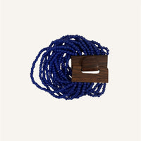 Adjustable Beaded Bracelet Royal Blue