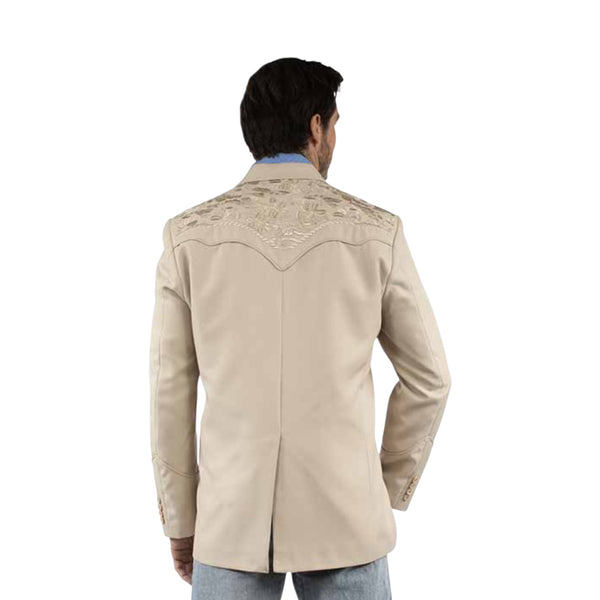 Scully Men’s Sand Floral Embroidered Blazer