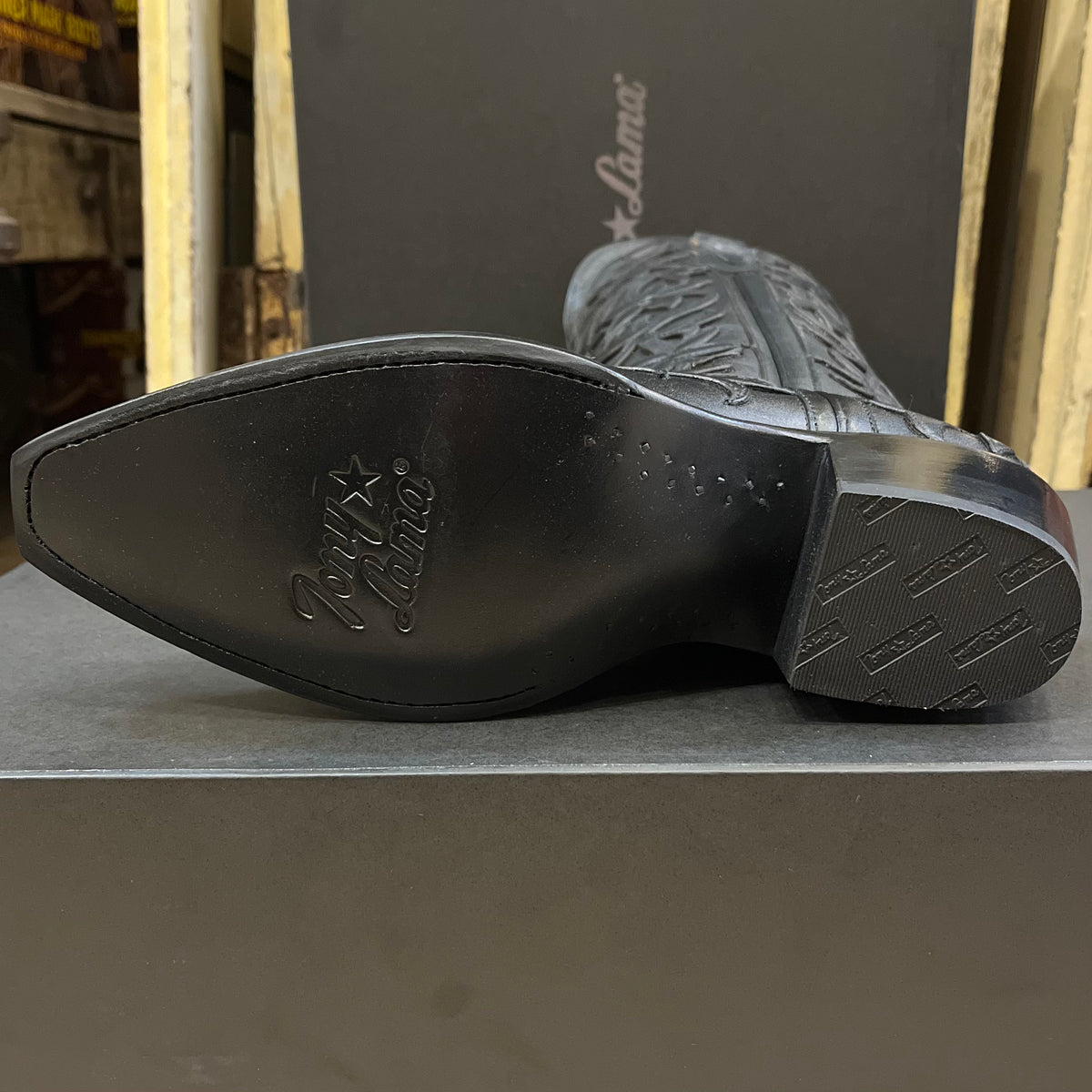 Tony Lama Camila Black Cowhide 15” Boot