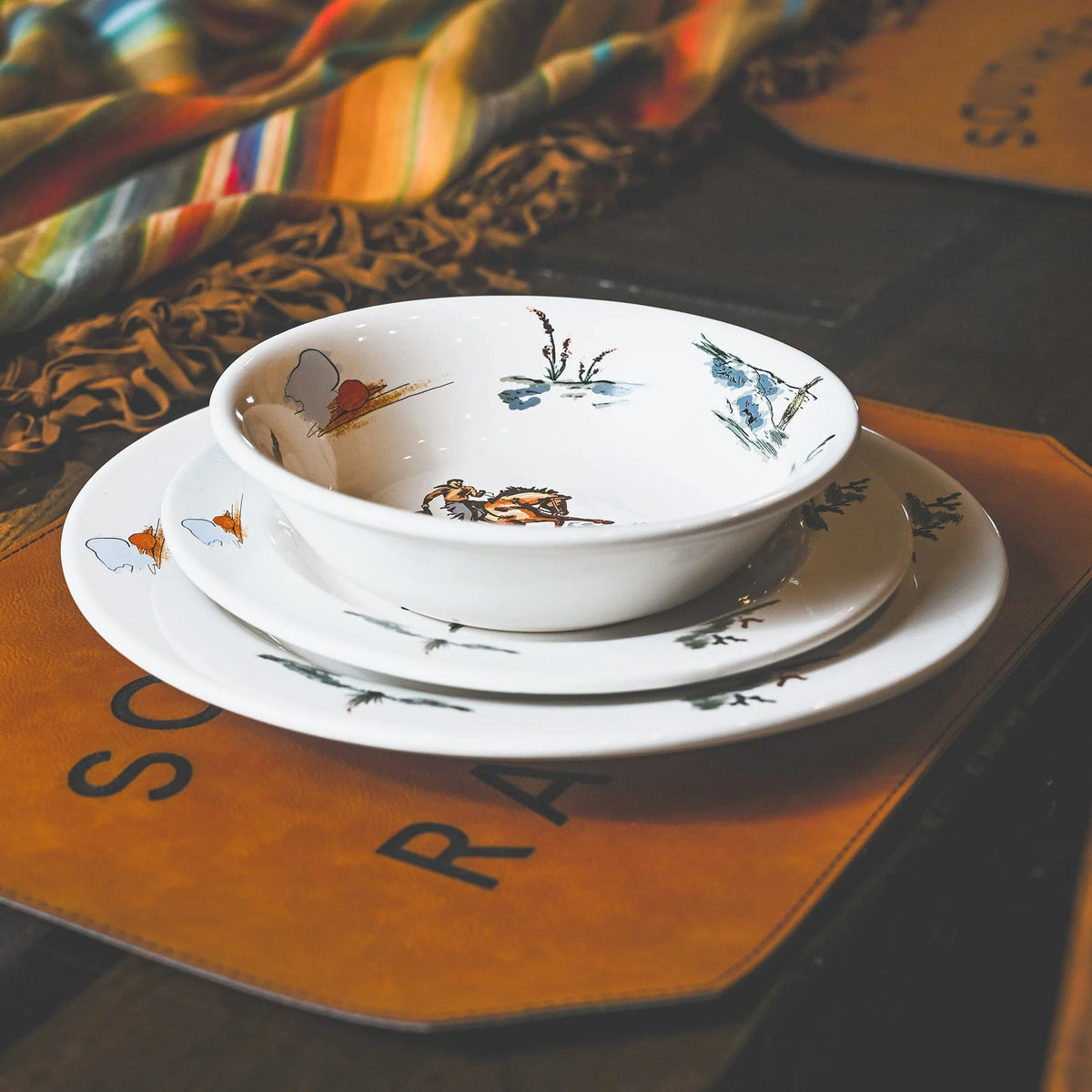Ranch Life 16PC Ceramic Dinnerware Set