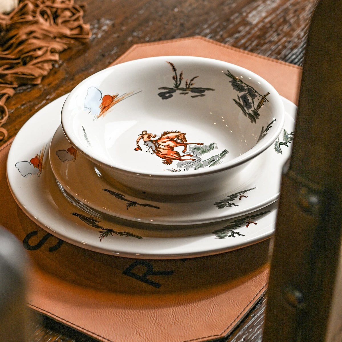 Ranch Life 16PC Ceramic Dinnerware Set