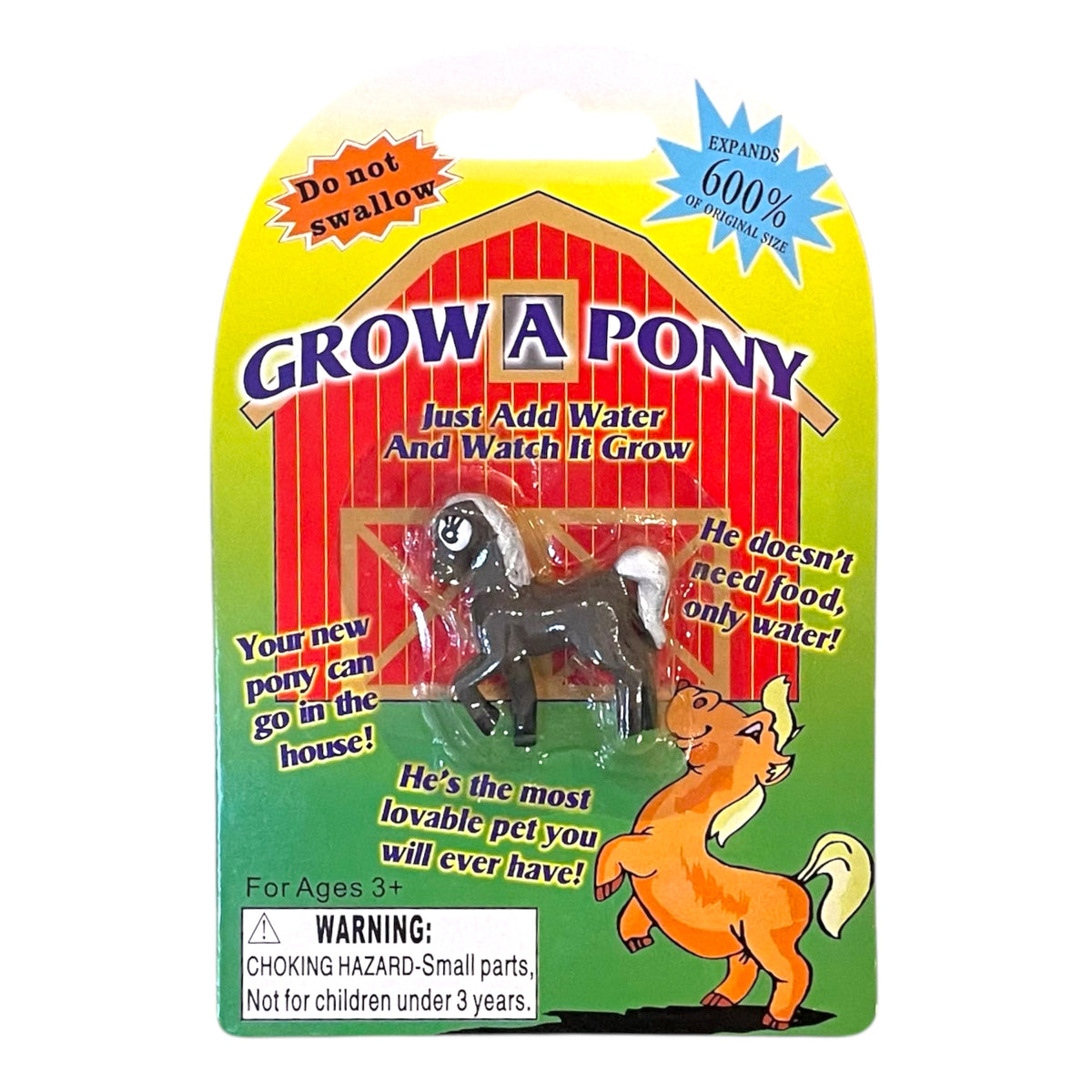 ‘GROW A PONY - Just Add Water And Watch It Grow’ Water Toy