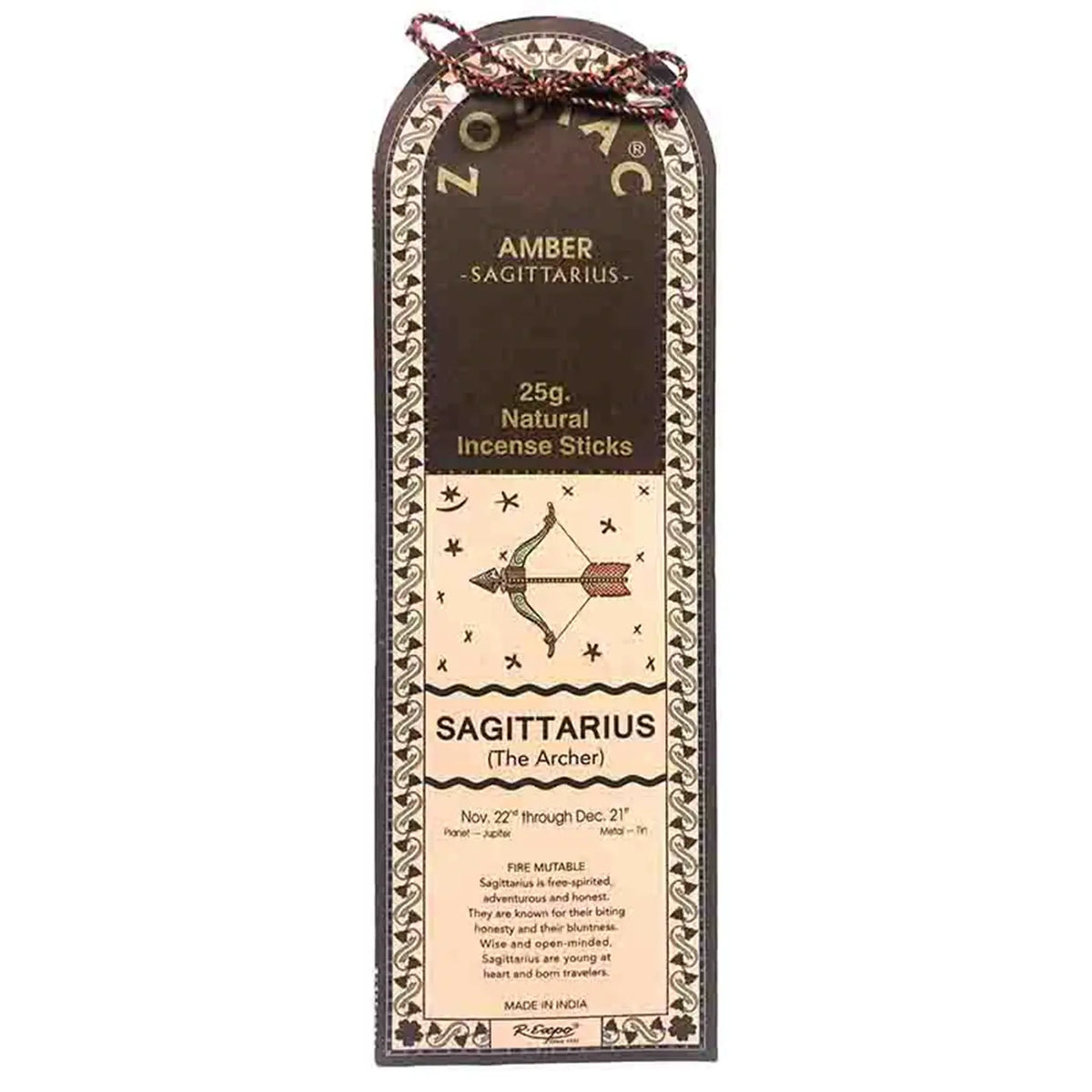 Amber Sagittarius Incense Sticks 25g