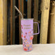Mini Stainless Steel “Stanley” Flowered Tumbler 4.5oz.