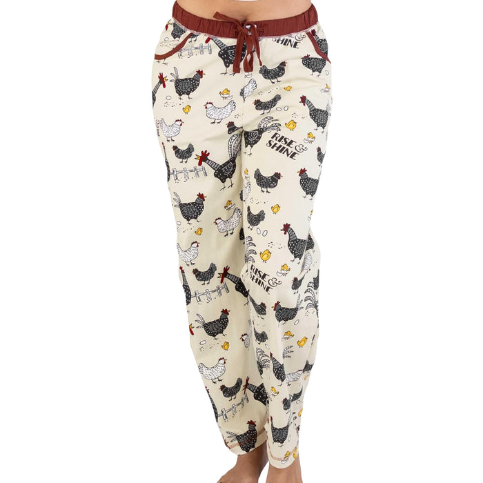 Lazy One Rise & Shine Women's Regular Fit Chicken PJ Pant