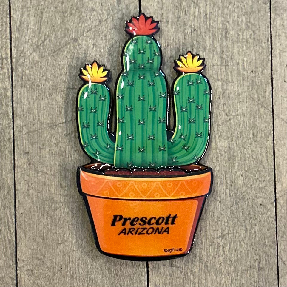 Cactus in a Pot Prescott Arizona Magnets