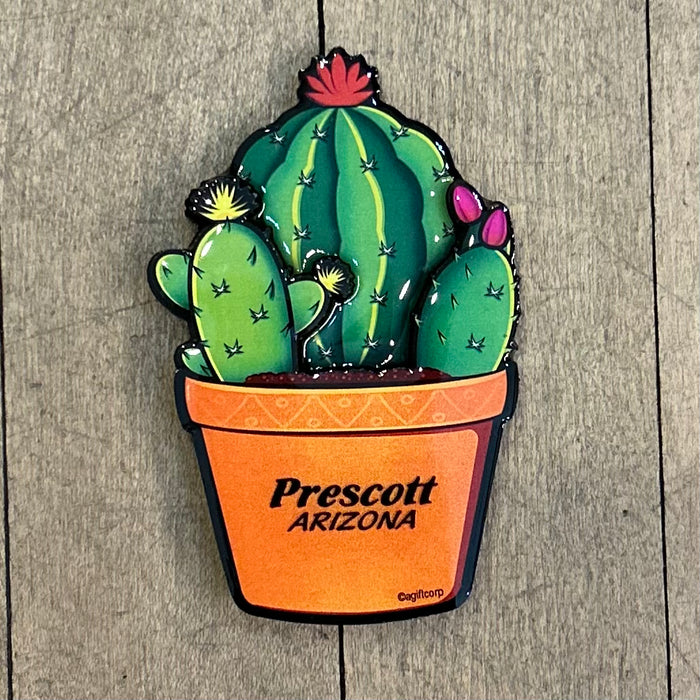 Cactus in a Pot Prescott Arizona Magnets