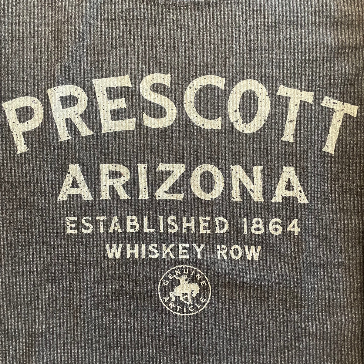Gray Ribbed Prescott Arizona Whiskey Row Crewneck