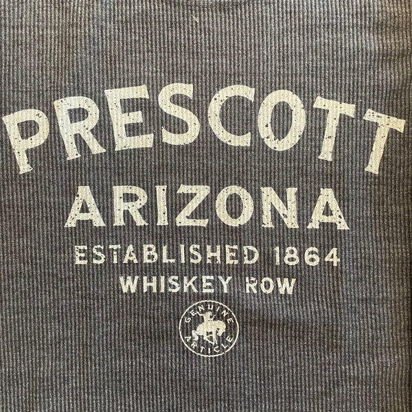 Gray Ribbed Prescott Arizona Whiskey Row Crewneck