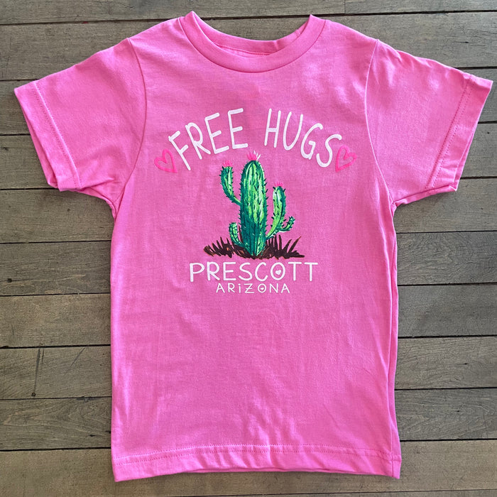 Youth Pink Free Hugs T-shirt