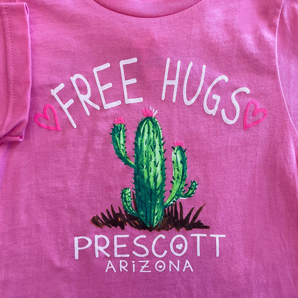Youth Pink Free Hugs T-shirt