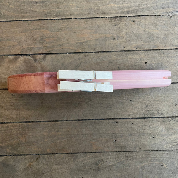 Cedar Wooden Rubber Band Double Pistol