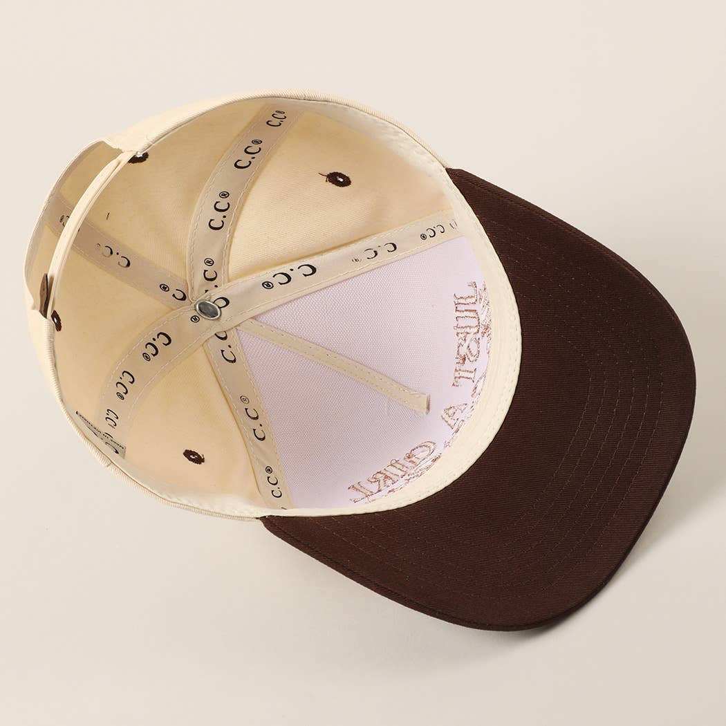 Just A Girl Who Loves Jesus Embroidery Trucker Hat: ONE SIZE