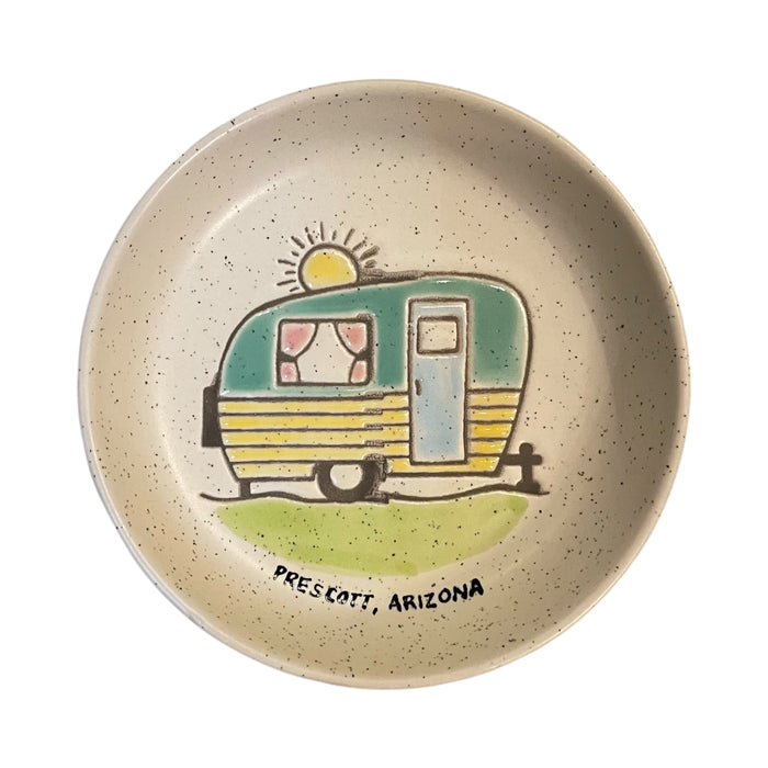 White Speckled Camper Dish