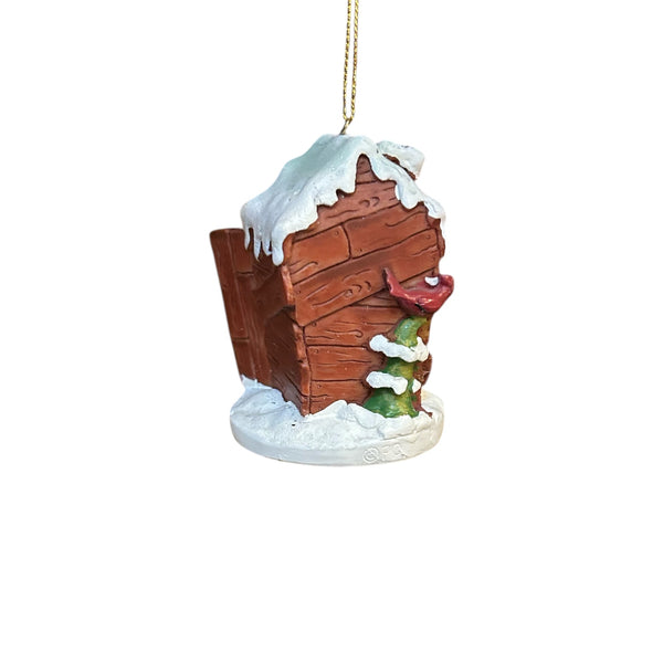 Santa Using The Outhouse Ornament
