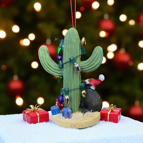 Javelina & Saguaro with Lights Ornament