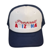 Prescott Arizona Red White and Blue Mesh Snapback Baseball Cap