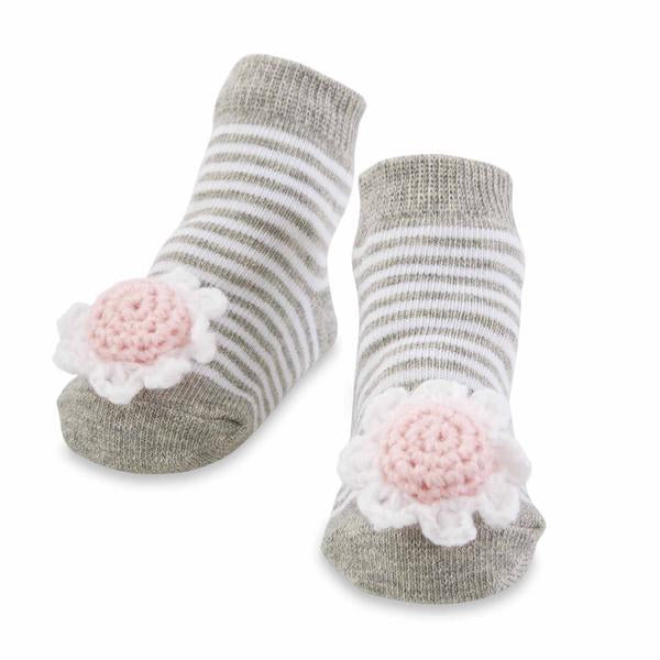 FLOWER RATTLE BABY SOCKS