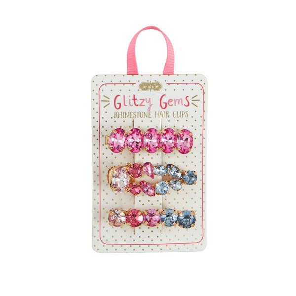 Glitzy Gems Rhinestone Hair Clips