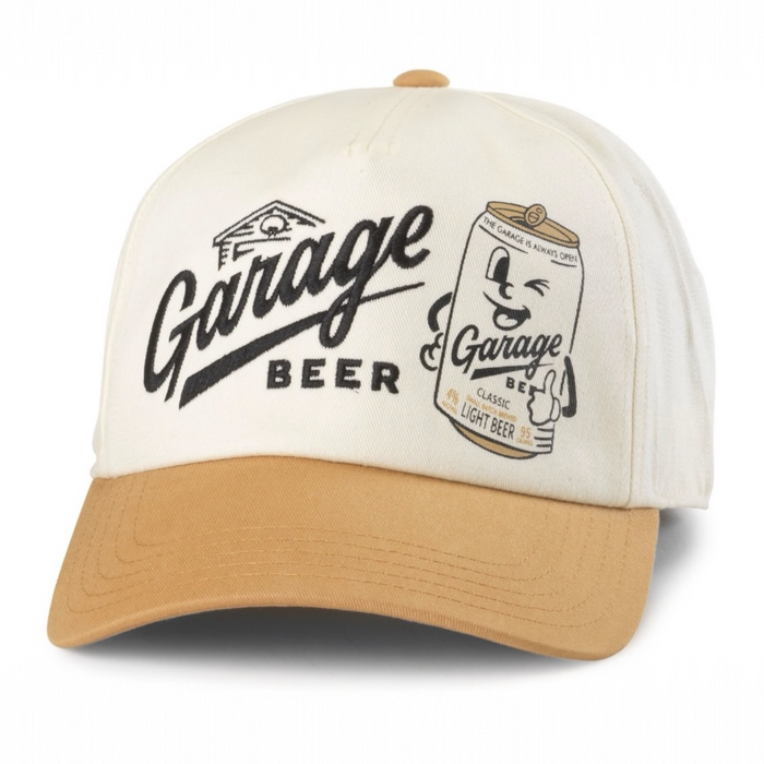 Garage Beer SnapBack Cap in Gold