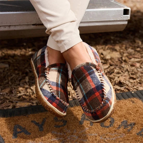 Tempe Brown Autumn Plaid Minnetonka Moccasin