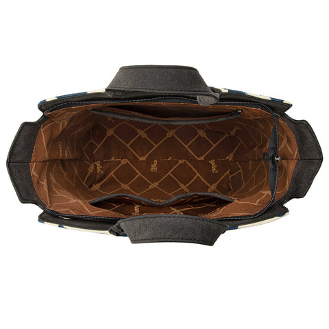 Wrangler Cow Print Concealed Carry Tote/Crossbody - Black