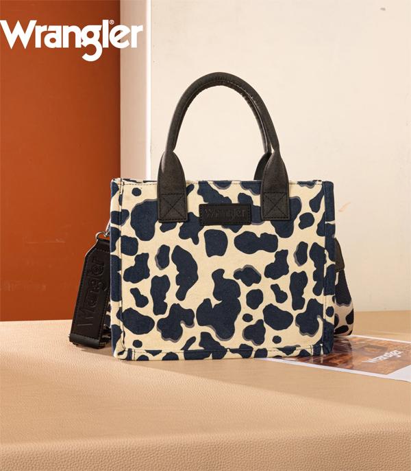 Wrangler Cow Print Concealed Carry Tote/Crossbody -Black
