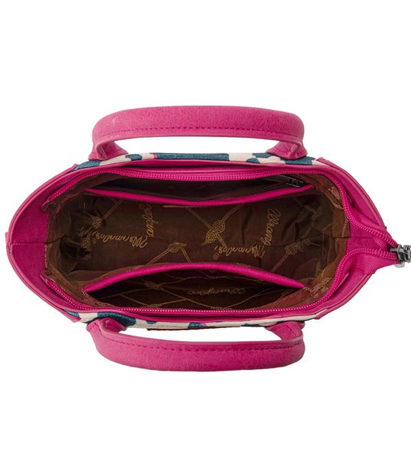 Wrangler Cow Print Mini Tote Crossbody - Hot Pink