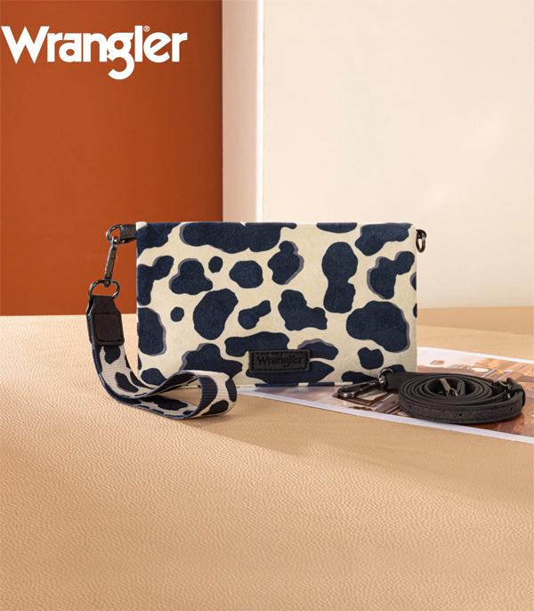 Wrangler Cow Print Wallet/Wristlet/Crossbody -Black