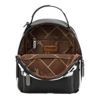 Wrangler Cow Print Trimmed Mini Backpack With Coin Pouch