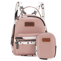 Wrangler Cow Print Trimmed Mini Backpack With Coin Pouch