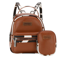 Wrangler Cow Print Trimmed Mini Backpack With Coin Pouch