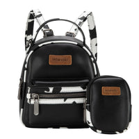 Wrangler Cow Print Trimmed Mini Backpack With Coin Pouch