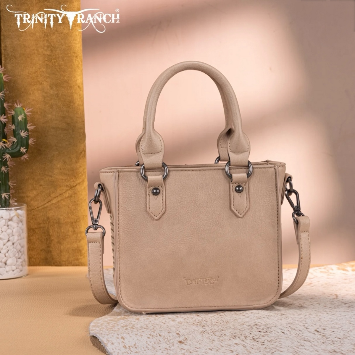 Trinity Ranch Floral Tooled Collection Mini Tote/Crossbody