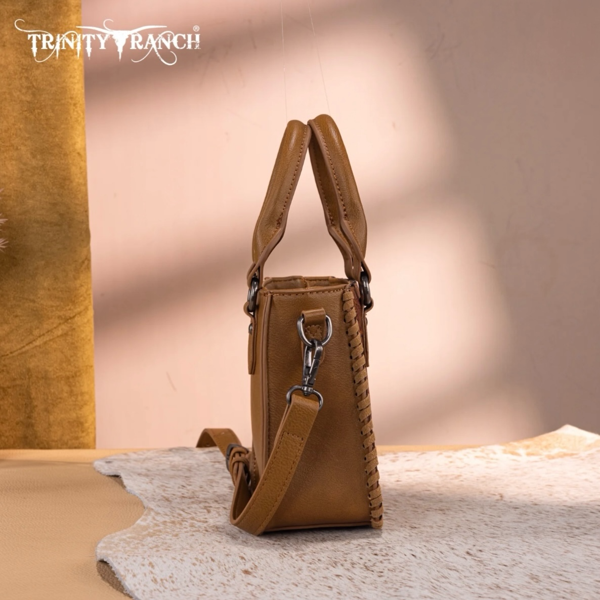 Trinity Ranch Floral Tooled Collection Mini Tote/Crossbody
